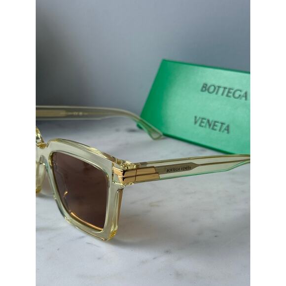 NEW Bottega Veneta BV1005S Clear Gold Sunglasses main image 4